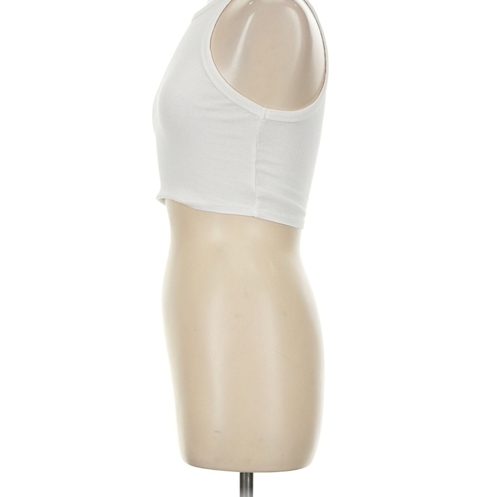 Zara White Ribbed Cropped Tank - Picture 5 of 6